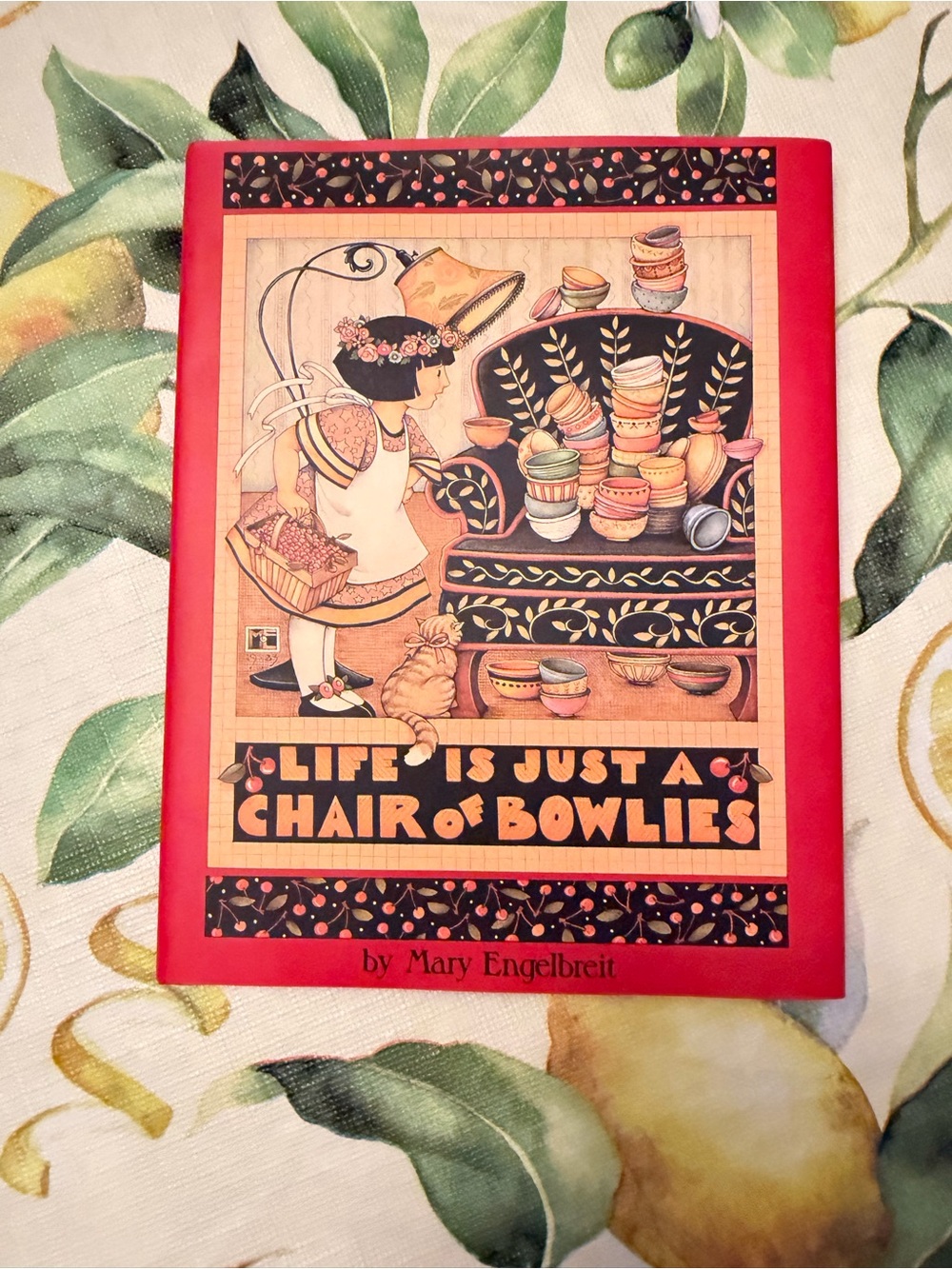 Mary Engelbreit Red and Black 'Life Is Just a Chair of Bowlies' Kitchen book